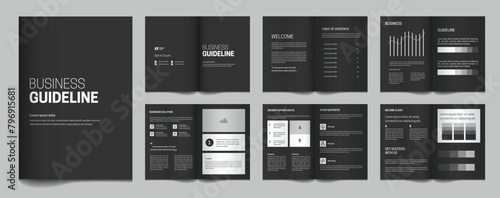 Business guidelines brochure template minimalist design