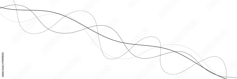 Abstract grey wave lines on transparent background. Technology, data science, geometric border pattern. Isolated on white background. Vector illustration. Abstract grey wave lines on transparent background. Technology, data science, geometric border pattern. Isolated on white background. Vector illustration.