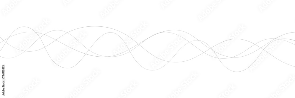 Thin line wavy abstract vector background. Curve wave seamless pattern. Line art striped graphic template. Vector illustration. Thin line wavy abstract vector background. Curve wave seamless pattern. Line art striped graphic template. Vector illustration.