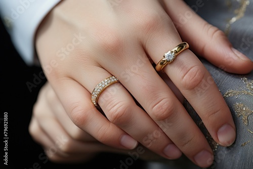 Rings hand jewelry diamond photo