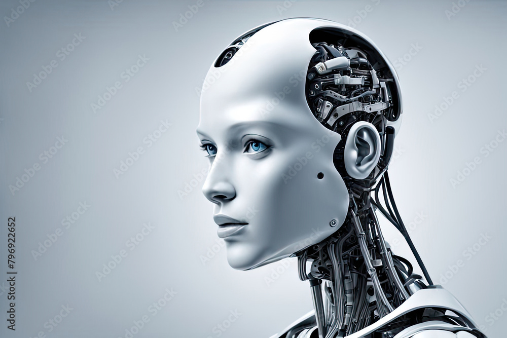 Robot woman technology, artificial intelligence Robot woman technology, artificial intelligence