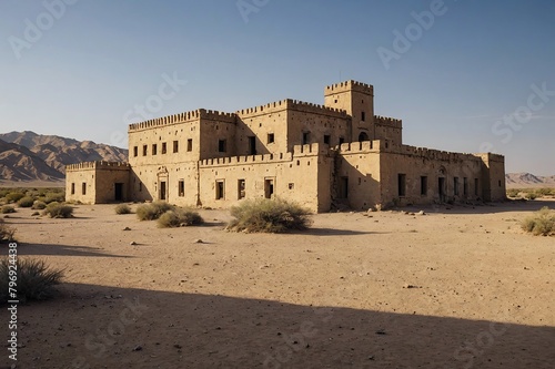 Old abandoned fort in a desert