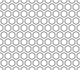 Abstract template background. Bold rounded hexagons mosaic cells with padding. Hexagonal shapes. Seamless tileable vector illustration.