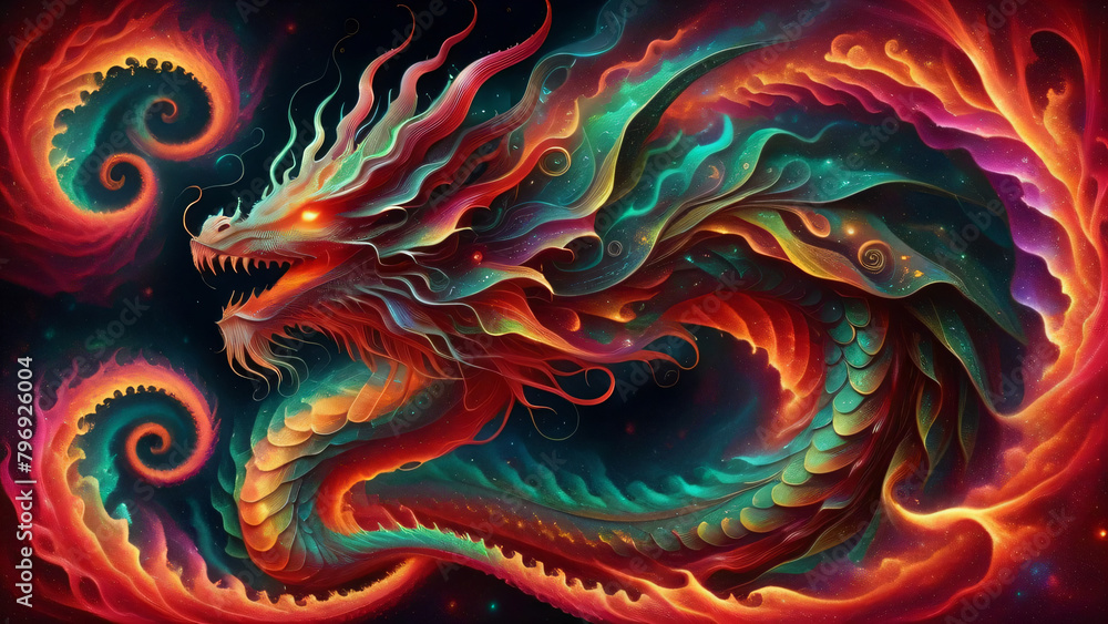 Fractals dragon curve style Fractals dragon curve style
