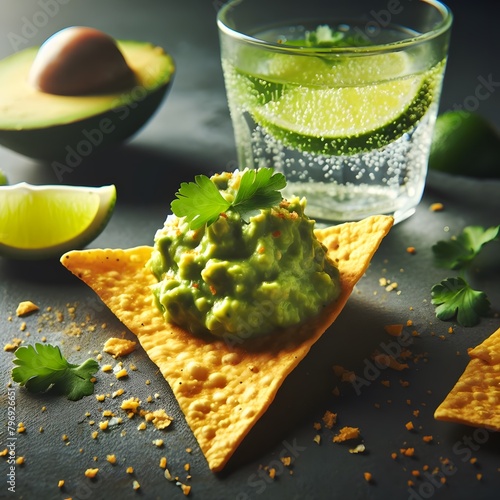 nacho with guacamole photo