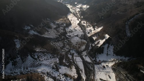 Aerial video over Saticul de sus Romania photo