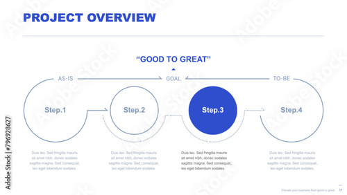Flat business infographic diagram vector slide presentation template