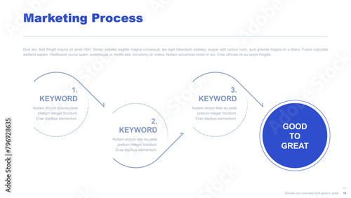Flat business infographic diagram vector slide presentation template