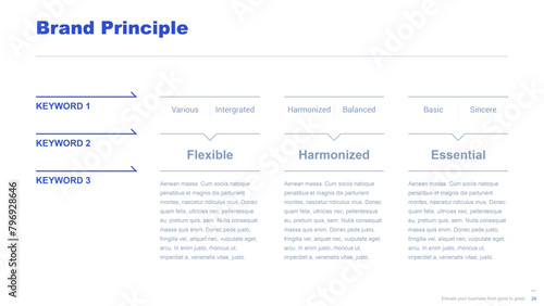 Flat business infographic diagram vector slide presentation template