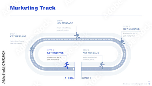 Flat business infographic diagram vector slide presentation template