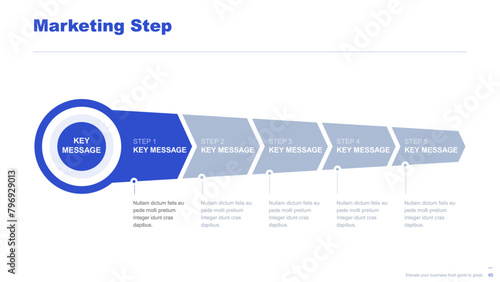 Flat business infographic diagram vector slide presentation template