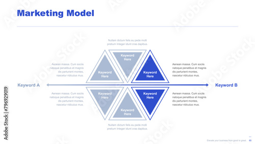 Flat business infographic diagram vector slide presentation template