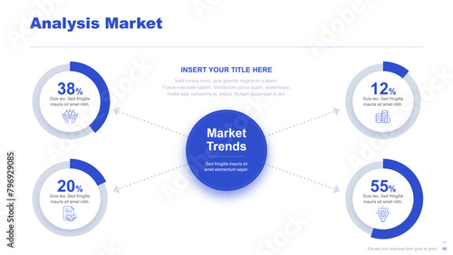 Flat business infographic diagram vector slide presentation template