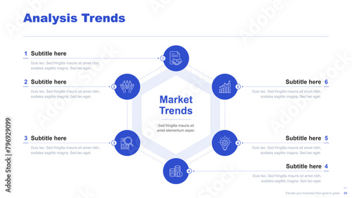 Flat business infographic diagram vector slide presentation template