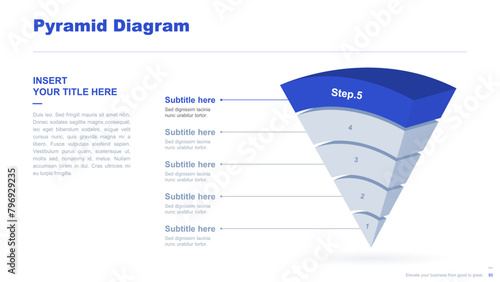 Flat business infographic diagram vector slide presentation template
