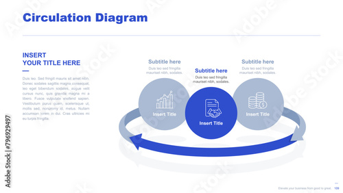 Flat business infographic diagram vector slide presentation template
