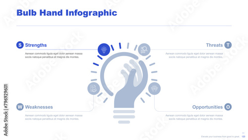 Flat business infographic diagram vector slide presentation template