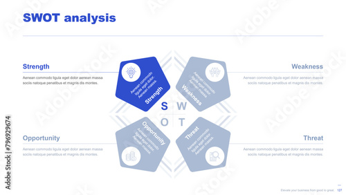 Flat business infographic diagram vector slide presentation template