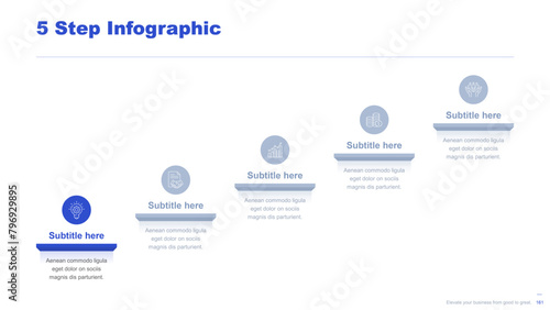 Flat business infographic diagram vector slide presentation template