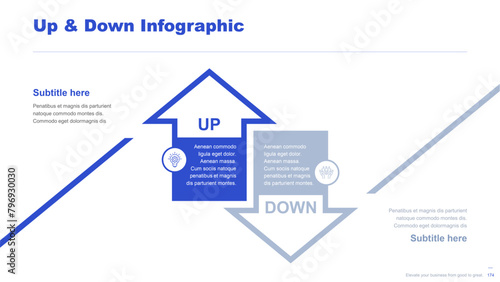 Flat business infographic diagram vector slide presentation template