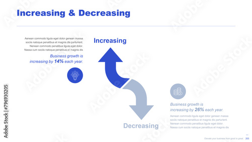 Flat business infographic diagram vector slide presentation template