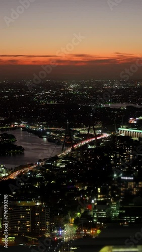 Wallpaper Mural Sydney skyline overlooking the Harbour Bridge, Australia during sunset. Torontodigital.ca