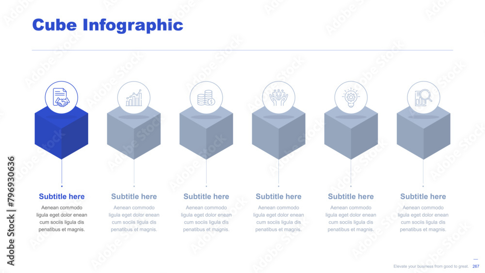 Flat business infographic diagram vector slide presentation template Flat business infographic diagram vector slide presentation template