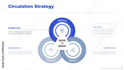 Flat business infographic diagram vector slide presentation template