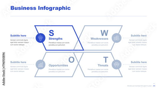Flat business infographic diagram vector slide presentation template