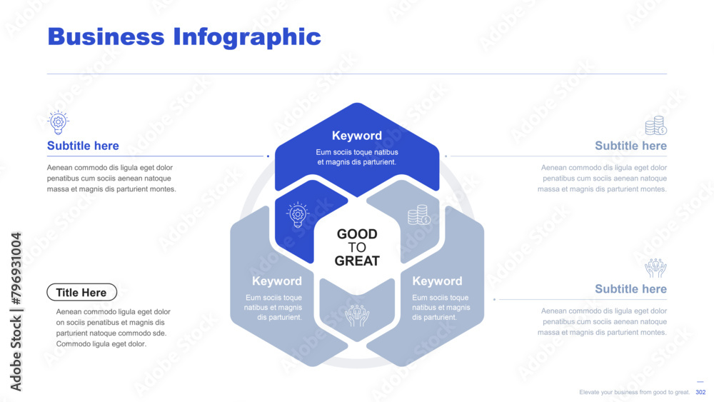Flat business infographic diagram vector slide presentation template Flat business infographic diagram vector slide presentation template