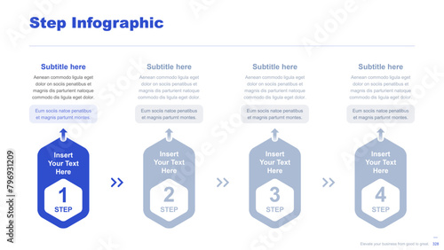 Flat business infographic diagram vector slide presentation template