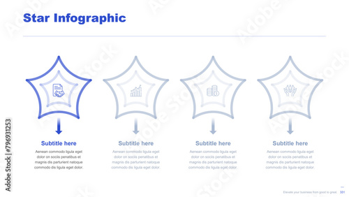 Flat business infographic diagram vector slide presentation template