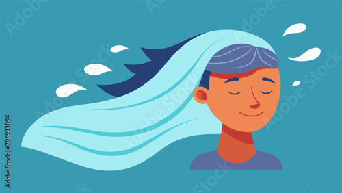 The contrast of cool air on the face as it passes through a towelcovered head providing a sense of mental awakening and a renewed ability to.
