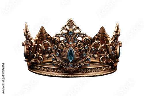 Plastic Crown isolated on transparent background. photo