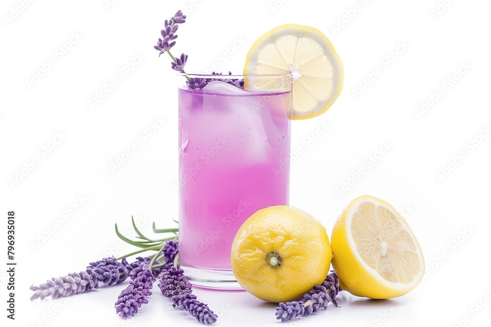Lavender Lemonade on White Background Lavender Lemonade on White Background