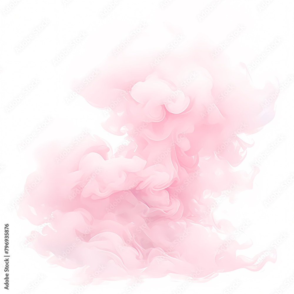Breathtaking Isolated Pink Smoke Cloud: An Artistic AI-Generated Graphic for Imaginative Designs and Creative Projects