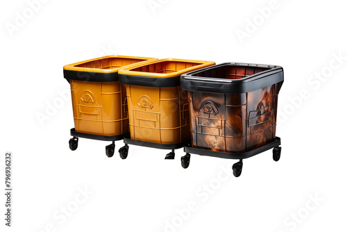 Plastic Dustbin Stand on transparent background.