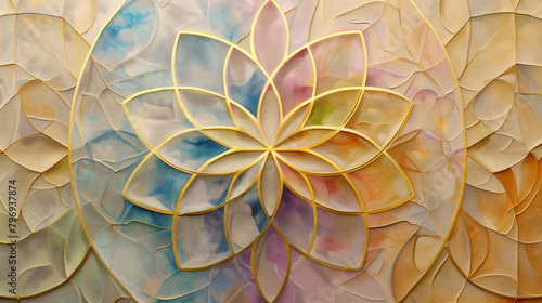 flower of life symbol.  abstract background with flower of Life.