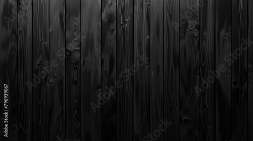 Seamless, high-resolution image showcasing the detail of a black wood panel texture
