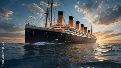 Titanic in a new style sea