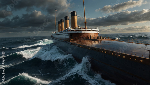 Titanic in a new style sea