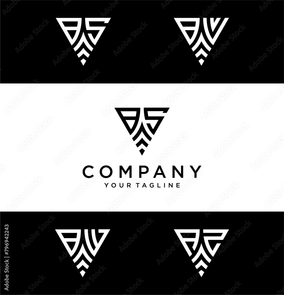 BS triangle logo ,triangle monogram logo with two initials vector Icon, mature, masculine, sophisticated, geometric powerful logo. BS triangle logo ,triangle monogram logo with two initials vector Icon, mature, masculine, sophisticated, geometric powerful logo.