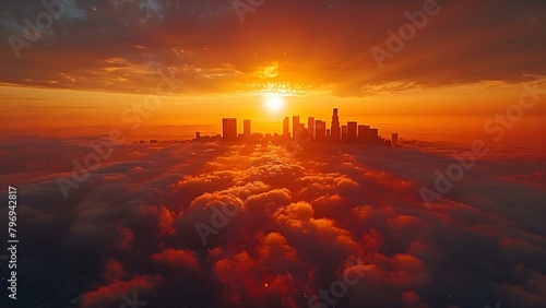 Time-lapse video showcasing the downtown Los Angeles skyline at sunrise and sunset. Concept Cityscape  Sunrise  Sunset  Los Angeles  Time-lapse Video