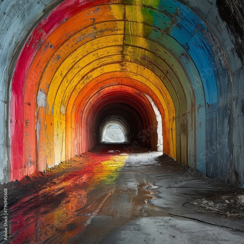 Vibrant Abandoned Tunnel