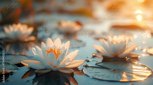 Floating Candles on Water Pond
