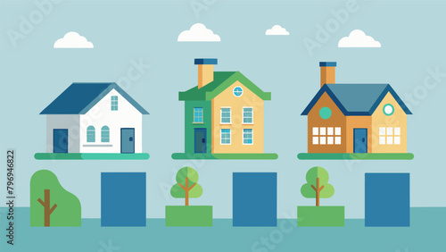 A comparison chart showing the different types of mortgages available such as fixedrate adjustablerate and FHA loans.