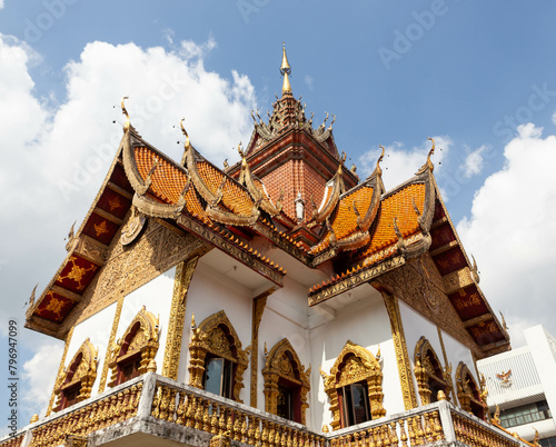 Wat Buppharam. Buddhist Temple. North Thailand. Chiang Mai.