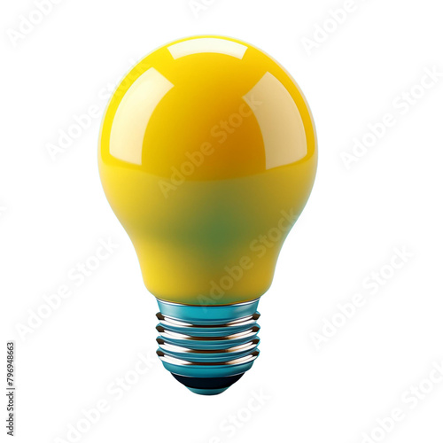 Png Isolated Light Bulb Concept 3d style- Bright Idea for Innovation and Inspiration 