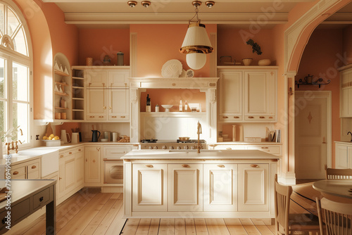 elegant contemporary kitchen room interior