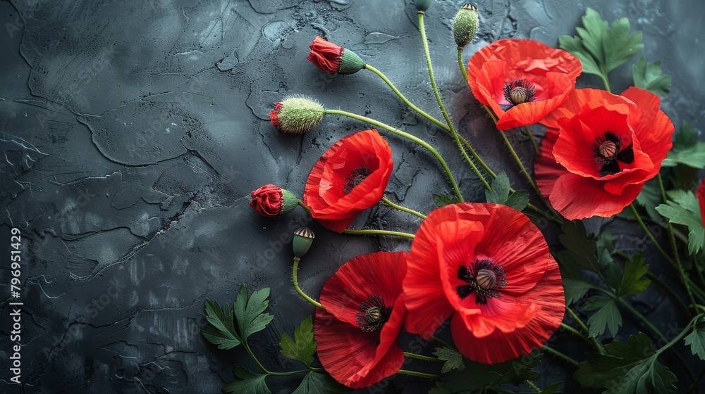 Bunch of Red Flowers on Table Bunch of Red Flowers on Table